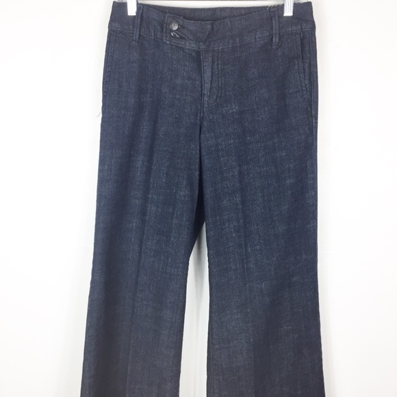 Nine West Chicago Dark Wash Wide Leg Flare Jeans - Picture 3 of 6